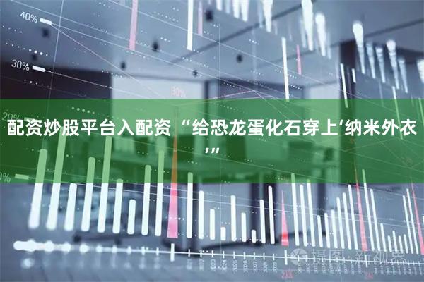 配资炒股平台入配资 “给恐龙蛋化石穿上‘纳米外衣’”